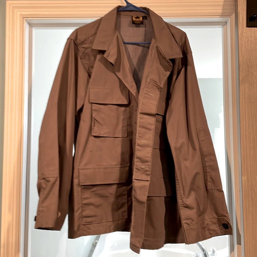 Brand new never worn gray military style unlined jacket